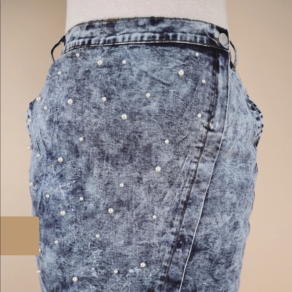 skirted fancy Dresses & Skirts - Skirted fancy blue Jean skirt